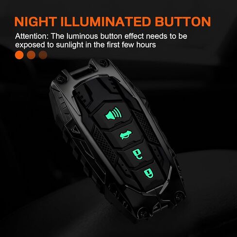 Heavy Metal Key Fob Cover for Toyota Tundra 2022-2026, for Corolla Cross Tacoma Venza Sequoia Land Cruiser Camry etc, Zinc Alloy Key Fob Case Protector Accessories in Saudi Arabia