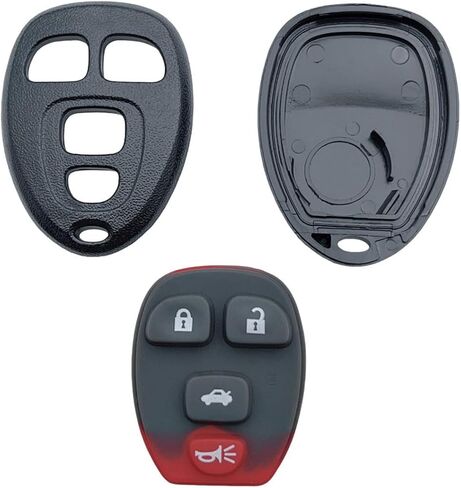 غطاء بديل عن بعد للدخول بدون مفتاح يناسب Chevy 2007-2014 Equinox Avalanche Silverado Escalade Tahoe Suburban GMC Yukon OUC60221، OUC60270 Key Fob Shell (4 أزرار-B) in Kuwait