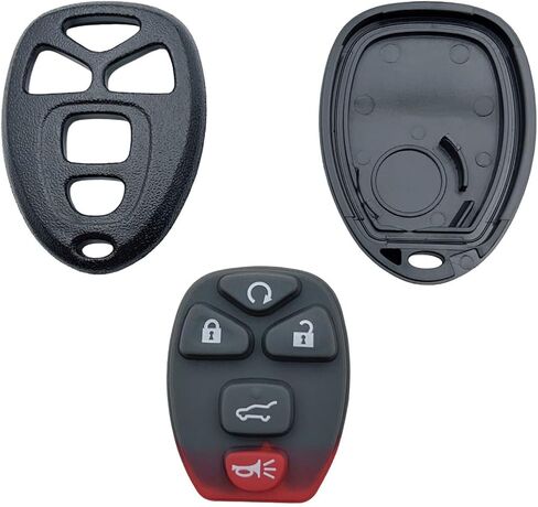 غطاء بديل عن بعد للدخول بدون مفتاح يناسب Chevy 2007-2014 Equinox Avalanche Silverado Escalade Tahoe Suburban GMC Yukon OUC60221، OUC60270 Key Fob Shell (4 أزرار-B) in Kuwait
