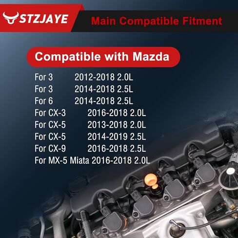 UF656 Ignition Coils Set of 4 Pack Compatible with Mazda 3 2012-2018,for Mazda 6 2014-2018,for Mazda CX-3 2016-2018,for Mazda CX-5 2013-2019,for Mazda CX-9 2016-2018 Coils Pack in Saudi Arabia