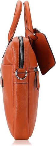 Leather Briefcase for Men - Italian Full Grain Leather Laptop Office Bag - Messenger Bag - Work Bag for Men and Women (Strap Back) in Saudi Arabia