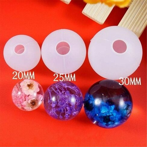 Ball Sewing Button Mold,Resin Mold DIY Decorative Pendant Art Tools Epoxy Resin Handmade Silicone Mold(30mm) in Saudi Arabia