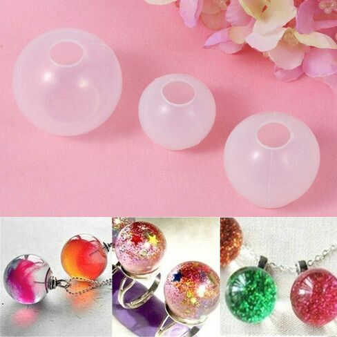 Ball Sewing Button Mold,Resin Mold DIY Decorative Pendant Art Tools Epoxy Resin Handmade Silicone Mold(30mm) in Saudi Arabia