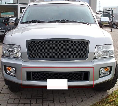 APS Premium Stainless Steel Chrome Mesh Grille Grill Insert Compatible with Infiniti QX56 2004 2005 2006 2007 2008 2009 2010 Lower Bumper N19-T84457N in Saudi Arabia