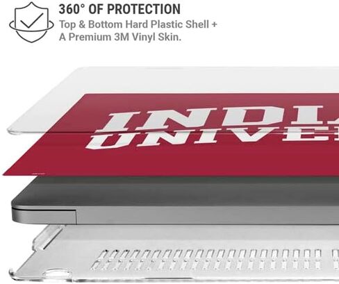حافظة Skinit + غلاف متوافق مع جهاز MacBook Pro 16in (2021) - تصميم Hoosiers مرخص رسميًا من جامعة إنديانا in Kuwait