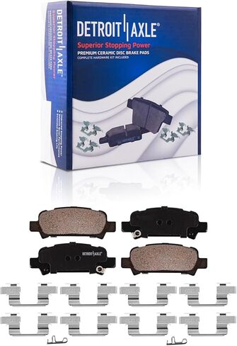 محور ديترويت - مجموعة الفرامل الخلفية لـ 2000-2004 Subaru Outback Legacy 2003-2006 Baja المحفورة والمشقوقة استبدال وسادات الفرامل الخزفية [نماذج القرص الخلفي] in Saudi Arabia