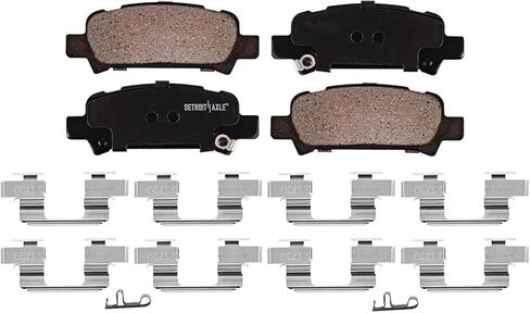محور ديترويت - مجموعة الفرامل الخلفية لـ 2000-2004 Subaru Outback Legacy 2003-2006 Baja المحفورة والمشقوقة استبدال وسادات الفرامل الخزفية [نماذج القرص الخلفي] in Saudi Arabia