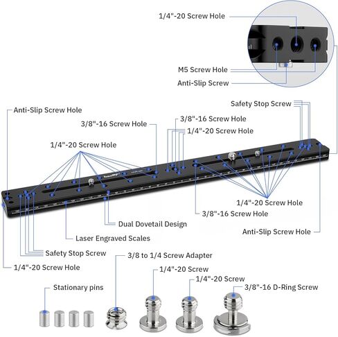 Hoge HQR-160 160 ملليمتر متعددة الأغراض طويلة سريعة الإصدار الموسع لوح منزلق للكاميرا، حامل حامل حامل للكرة الترايدي مناسب RRS Benro Arca سويسري Sunwayfoto in Kuwait