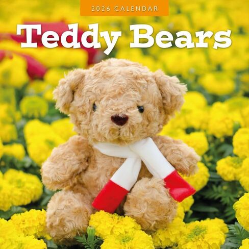 Red Robin 2026 Teddy Bears Monthly Wall Calendar | 12" x 24" Open | Premium Thick & Sturdy Paper | Hangable 12 Month Calendar | Lined Notes & To Do Area | Vivid Images | Plastic Free in Saudi Arabia