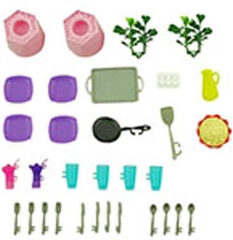 Replacement Parts for Barbie Doll Dreamhouse - GRG93 ~ Replacement Dishes, Cookware, Food, Plants and Plant Holders in Saudi Arabia