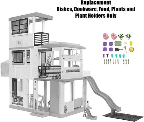 Replacement Parts for Barbie Doll Dreamhouse - GRG93 ~ Replacement Dishes, Cookware, Food, Plants and Plant Holders in Saudi Arabia