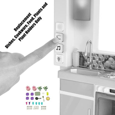 Replacement Parts for Barbie Doll Dreamhouse - GRG93 ~ Replacement Dishes, Cookware, Food, Plants and Plant Holders in Saudi Arabia