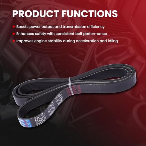 MOCA 7PK2570 Serpentine Belt fits For Dodge 2003-2008 Ram 1500 2500 3500 5.7L, For Volkswagen 2002-2004 Passat 4.0L, 2004-2006 Phaeton 6.0L in Saudi Arabia