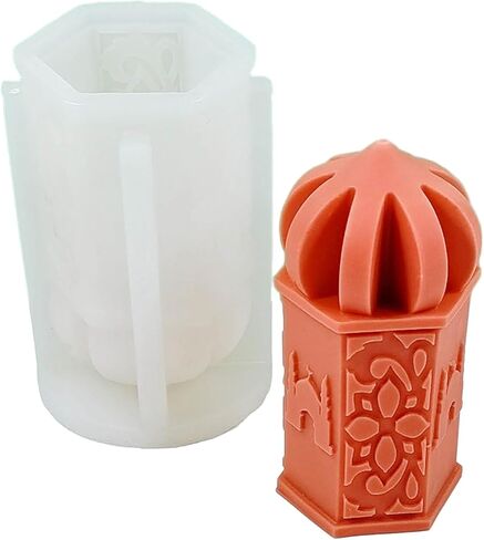 Mosque Statue Candle Mold Eid Muslims Candle Silicone Mold for Soap Making Silicone Epoxy Casting Resin Mould in Saudi Arabia