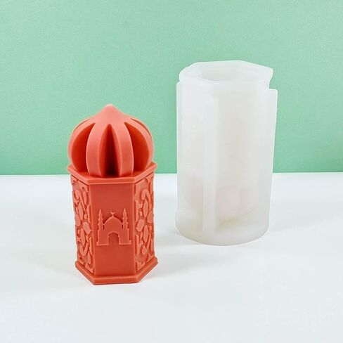 Mosque Statue Candle Mold Eid Muslims Candle Silicone Mold for Soap Making Silicone Epoxy Casting Resin Mould in Saudi Arabia