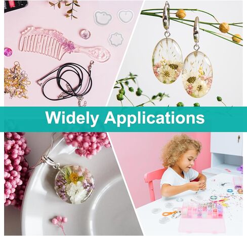 uxcell 10 Pcs Teardrop Resin Keychain Moulds, Silicone Epoxy Mould Kit with Hole for Pendant Keychains Ornament Jewelry Art Crafts Making DIY Crafts, White in Saudi Arabia