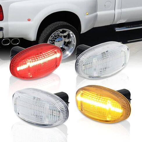 AJP Distributors LED Fender Side Marker Lights Lamps Compatible/Replacement Compatible/Replacement For F250 F350 F450 F550 Super Duty Dually 2011 2012 2013 2014 2015 2016 2017 2018 2019 2020 2021 2022 in Saudi Arabia