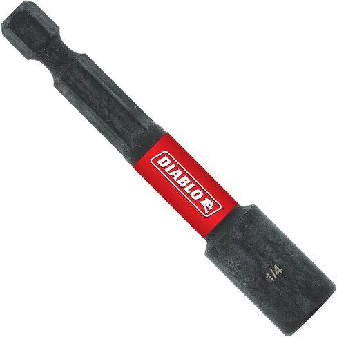Diablo Magnetic Nut Driver for Hex Nuts & Screws - 1/4" x 2-9/16" Length, MaxTorque Zone, Impact Strong Design for Drill & Impact Drivers - DNTSL14 in Saudi Arabia