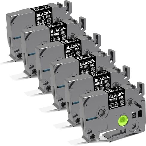 Label Tape Replacement for Brother P-Touch Label Tape 12mm 0.47 black Brother TZE Tape TZe-335 TZe Tape Lminated Black, Compatible with Brother P Touch Label Maker PT-D210 H110 D220 D410 D600, 4 Pack in Saudi Arabia