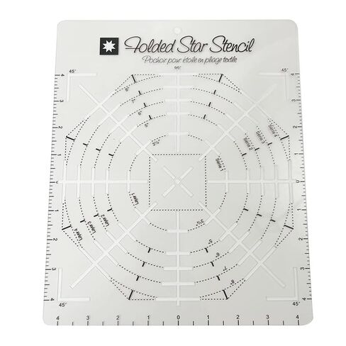 Folded Star Hot Pad Interfacing Templates Sewing Stencil Guide Ruler 9''x11'' PET Quilting Pad for Beginners in Saudi Arabia