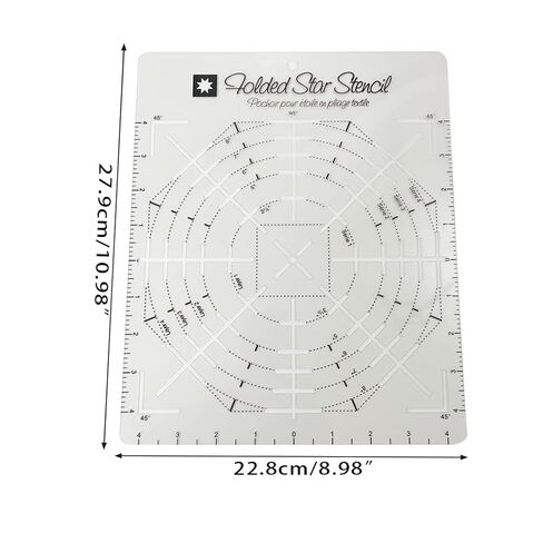 Folded Star Hot Pad Interfacing Templates Sewing Stencil Guide Ruler 9''x11'' PET Quilting Pad for Beginners in Saudi Arabia