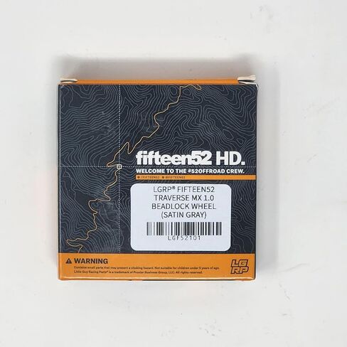 عجلات LGRP® FIFTEEN52® Traverse MX Series 1.0 بوصة، (رمادي ساتان)، 28 مم (1.1 بوصة) × 31 مم × 13 مم (4 عجلات لكل طلب) متوافقة مع RC المحوري SCX24 بمقياس 1/24، العنصر، Enduro، URUAV، LGF52101 in Saudi Arabia