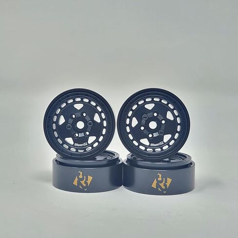 عجلات LGRP® FIFTEEN52® TURBOMAC HD Series 1.0 بوصة، (أسود ساتان)، 28 مم (1.1 بوصة) × 31 مم × 13 مم (4 عجلات لكل طلب) متوافقة مع 1/24 مقياس RC المحوري SCX24، Element، Enduro، URUAV، LGF52202 in Saudi Arabia