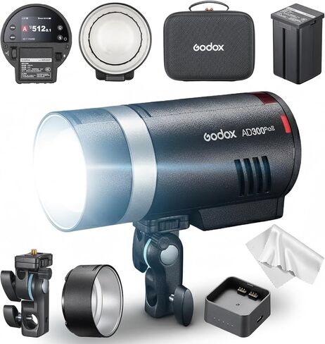غودوكس AD600BM بوينز ماونت 600 واط GN87 عالية السرعة مزامنة ضوء فلاش خارجي مع نظام X لاسلكي مدمج 2.4G وحزمة بطارية 8700mAh in Saudi Arabia