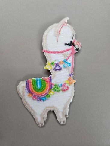 3.5" Embroidered Alpaca Iron On Patch | Decorative Cute Alpaca Llama Applique Iron On/Sew On Patches for Clothing, Hats, Jackets, Clothes, Backpacks, Holes in Saudi Arabia