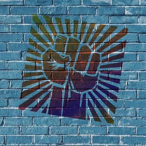 FINGERINSPIRE 3Pcs Fists Drawing Painting Stencils Templates (11.8x11.8inch) Plastic Stencils Decoration Punch Stencil for Painting on Wood, Floor, Wall, Fabric in Saudi Arabia