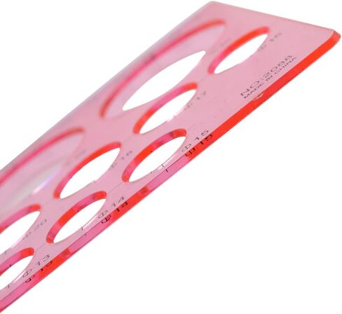 1Pcs Circle Template for Drafting Geometric Circle Ruler for Painting Round Drawing Templates Plastic Transparent Ruler for School Office Supplies（Random Color） in Saudi Arabia