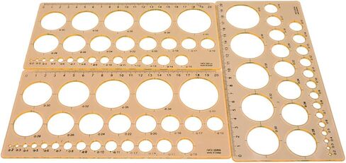 1Pcs Circle Template for Drafting Geometric Circle Ruler for Painting Round Drawing Templates Plastic Transparent Ruler for School Office Supplies（Random Color） in Saudi Arabia