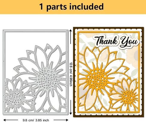 Sunflower Metal Cutting Die for Scrapbooking, Sunflower Die Cuts for Card Making, Background Frame Embossing Die Cuts for Scrapbooking Photo Album Stamp Decor in Saudi Arabia