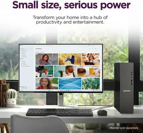 Lenovo IdeaCentre Tower Desktop Computer | Intel 14th Gen 4-Core Core i3-14100 CPU | 16GB DDR5 RAM, 2TB PCIe SSD + 1TB HDD | Monitor Ports (HDMI+VGA) | RJ-45, WiFi 6 | USB-C | KB & Mouse | Win 11 in Saudi Arabia