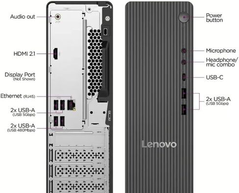 Lenovo IdeaCentre Tower Desktop Computer | Intel 14th Gen 4-Core Core i3-14100 CPU | 16GB DDR5 RAM, 2TB PCIe SSD + 1TB HDD | Monitor Ports (HDMI+VGA) | RJ-45, WiFi 6 | USB-C | KB & Mouse | Win 11 in Saudi Arabia