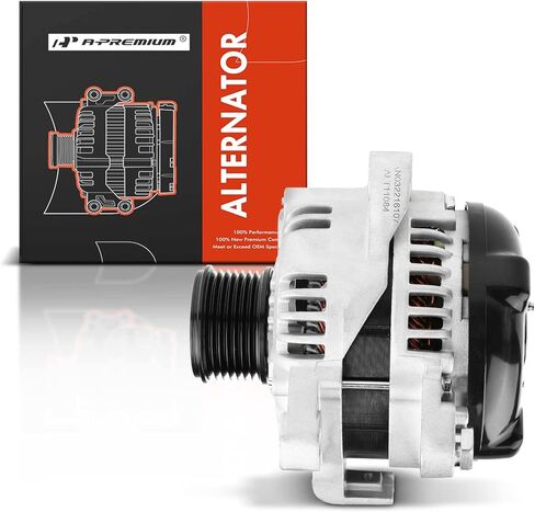 A-Premium Alternator Compatible with Toyota Highlander 2004 2005 2006 2007 L4 2.4L, 12V 130Amp Clockwise 7-Groove Pulley, Replace# 104210-4030, 27060-28290, 90-29-5613 in Saudi Arabia