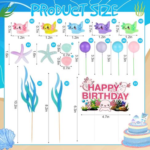 37 جهاز كمبيوتر شخصى axolotl كعكة توبر axolotl زينة عيد ميلاد تشمل 1 axolotl عيد ميلاد سعيد كعكة توبر 2 أكياس الأعشاب البحرية الاصطناعية 34 جهاز كمبيوتر شخصى لعبة السلمندر الكرة الزينة للأطفال الفتيات لوازم الحفلات in Kuwait