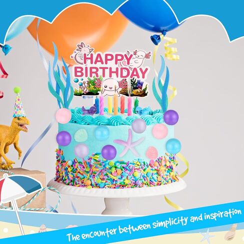 37 جهاز كمبيوتر شخصى axolotl كعكة توبر axolotl زينة عيد ميلاد تشمل 1 axolotl عيد ميلاد سعيد كعكة توبر 2 أكياس الأعشاب البحرية الاصطناعية 34 جهاز كمبيوتر شخصى لعبة السلمندر الكرة الزينة للأطفال الفتيات لوازم الحفلات in Kuwait