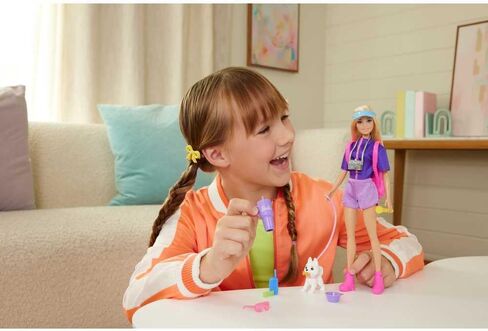 Barbie “Malibu" Outdoor Adventures Fashion Doll Wearing Adventure Outfit, with 10+ Camping-Themed Accessories Including Pet Puppy in Saudi Arabia