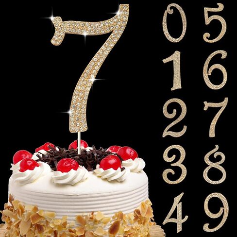 Large Number 0 Cake Topper Gold Rhinestone Number Cake Toppers Happy Birthday Cake Topper, Anniversary Cake Toppers, 10 16 18 21 30 40 50 60 70 80 90 Birthday Anniversary Cake Decorations (0, Glod) in Saudi Arabia