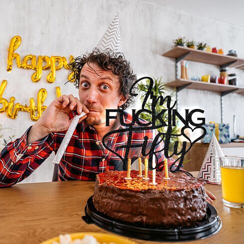 Black Glitter I'm Fucking Forty Cake Topper, Cheers to 40 Years/Happy 40th Birthday/Death to My 30's, Funny 40th Birthday Party Decorations For Women Men in Saudi Arabia