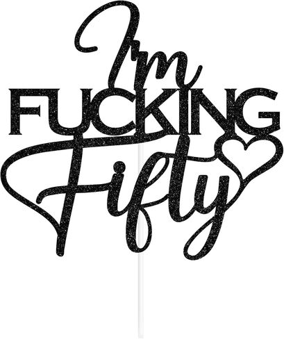 Black Glitter I'm Fucking Forty Cake Topper, Cheers to 40 Years/Happy 40th Birthday/Death to My 30's, Funny 40th Birthday Party Decorations For Women Men in Saudi Arabia