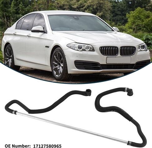 Radiator Hose Heater Hose No.17127580965 for BMW 535i 2010-2016 Rubber Metal Cooling Liquid Tube Black 1 Pc in Saudi Arabia