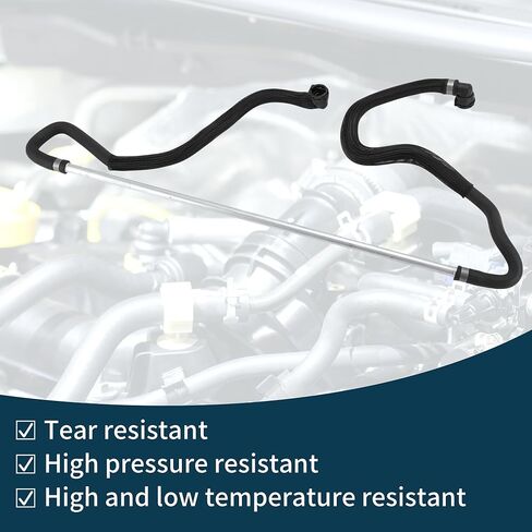 Radiator Hose Heater Hose No.17127580965 for BMW 535i 2010-2016 Rubber Metal Cooling Liquid Tube Black 1 Pc in Saudi Arabia