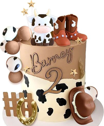 JeVenis Cowboy Rodeo Cake Topper Cowboy Western Cake Decorations Cowboy Hat Birthday Cake Topper Cowgirl Boots Cake Decoration in Saudi Arabia