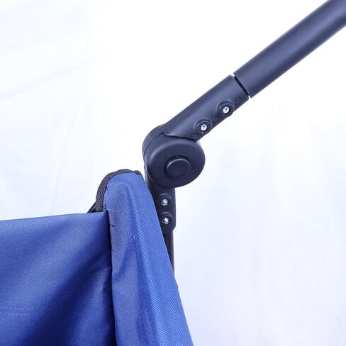MATTAM Collapsible Basket Trucks Service Carts with Wheels for Material handling, 265 lbs Capacity，21" L x 18.9" W x 35.4" H (Blue) in Saudi Arabia