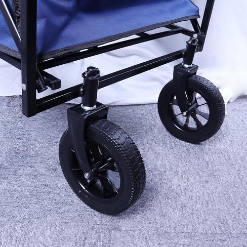 MATTAM Collapsible Basket Trucks Service Carts with Wheels for Material handling, 265 lbs Capacity，21" L x 18.9" W x 35.4" H (Blue) in Saudi Arabia