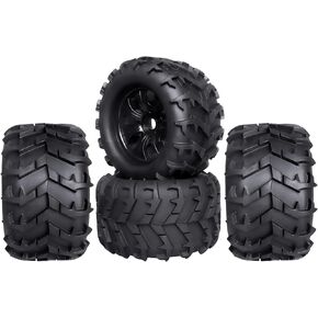 HobbyPark PreGlued 3.2 17mm Hex RC Monster Truck Wheels and Tires Set for 1/8 Scale Arrma Kraton 6s Notorious Traxxas Maxx Tmaxx E-Revo 2.0 3.3 HPI Savage