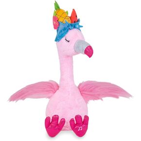 عناق الحظيرة | لعبة فيونا تايمز فيونا مقاس 30.48 سم من لعبة فلامنغو الوردية المحشوة على شكل حيوان من القطيفة | رقصات ملتوية للرقبة وأجنحة ترفرف للفتيات فقط ترغب في الاستمتاع in Kuwait