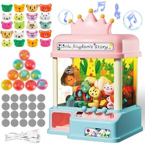 Toy Claw Machine for Girls Large, A Vending Machine for Kids with 20+ Plush Toys,Kids Claw Machine with Toys Inside,Arcade Claw Games Fun Toys for 6-12 Years Old Girls Boys